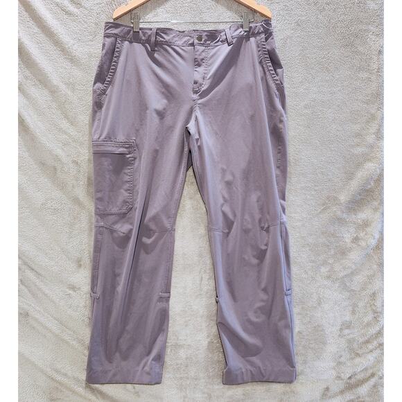 REI Co-Op Womens Gray Relaxed Fit Hiking Pants Size 16 Petite Pockets Gorpcore - Picture 1 of 15